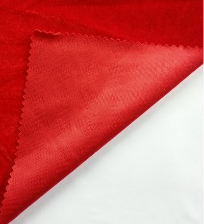 TB-FDN  金絲絨桌布  枱布 100％滌  大紅色  TBC008 側面照